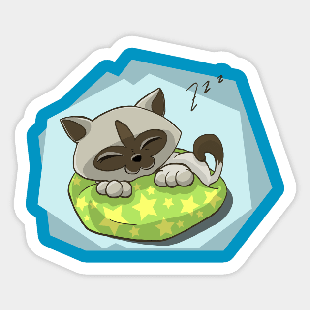 Dreaming Kitten Sticker by PatrioTEEism